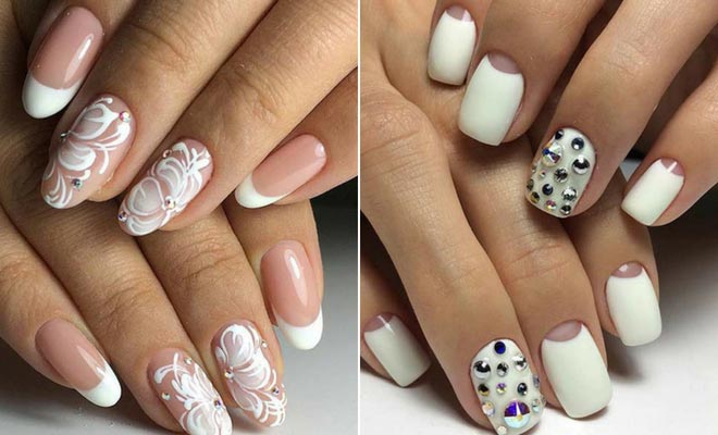 52 Valentine's Day Nail Art Designs & Ideas 2023 : Milky White Nails with  Tiny Red Heart