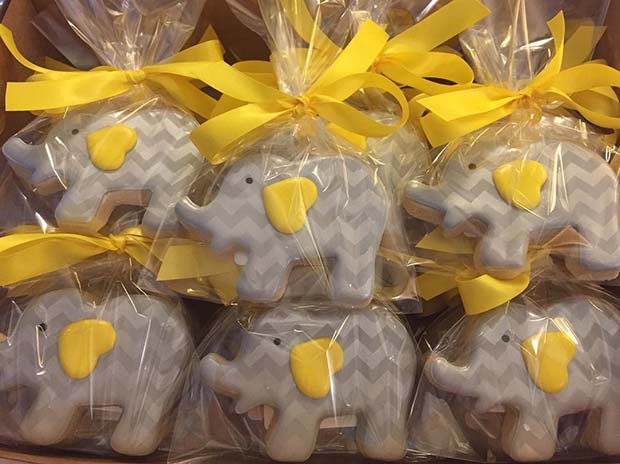 Cute Elephant Cookies - Baby Shower Favors