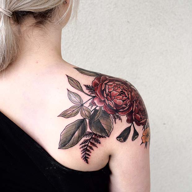 Shoulder Flower Tattoo Ideas