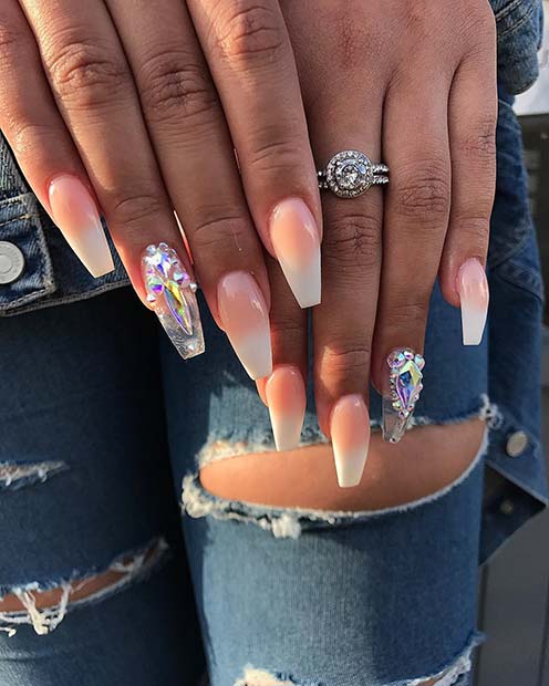 41 Elegant Nail Designs With Rhinestones Page 2 Of 4 Stayglam