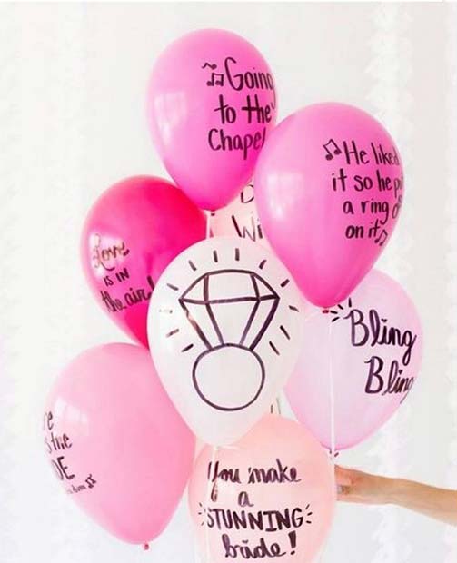 Personalized Balloons for a Bachelorette Party