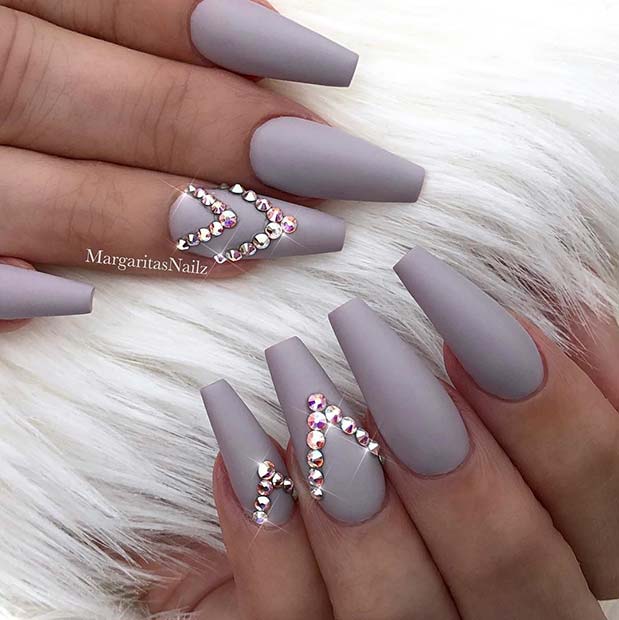 41 Elegant Nail Designs with Rhinestones | Page 2 of 4 | StayGlam