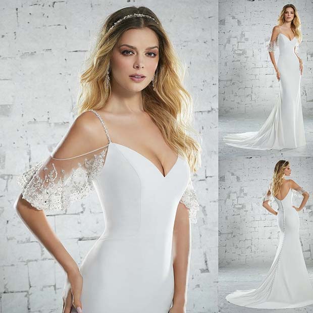 Sexy Wedding Dress with Pretty Sleeve Feature