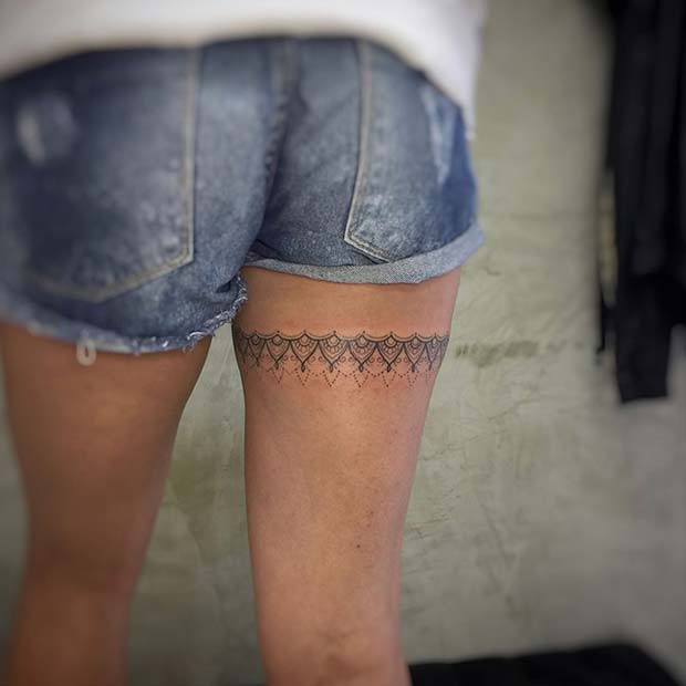 Garter tattoo clearance ideas