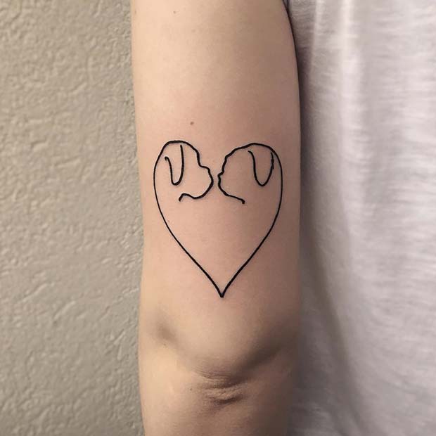 Adorable Pet Heart Tattoo Idea