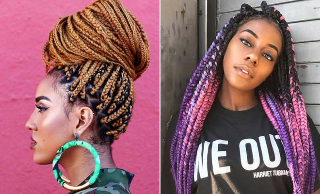 23 Pretty Box Braids With Color For Every Season Stayglam