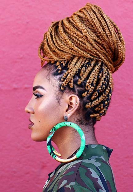 43 Pretty Box Braids with Color for Every Season - StayGlam