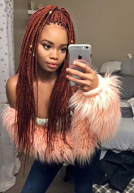 box braids color