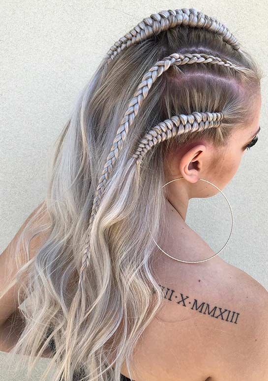 Summer Braided Hairstyle for Festivals by @antestradahair