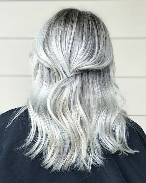Trendy Bright Silver Hair