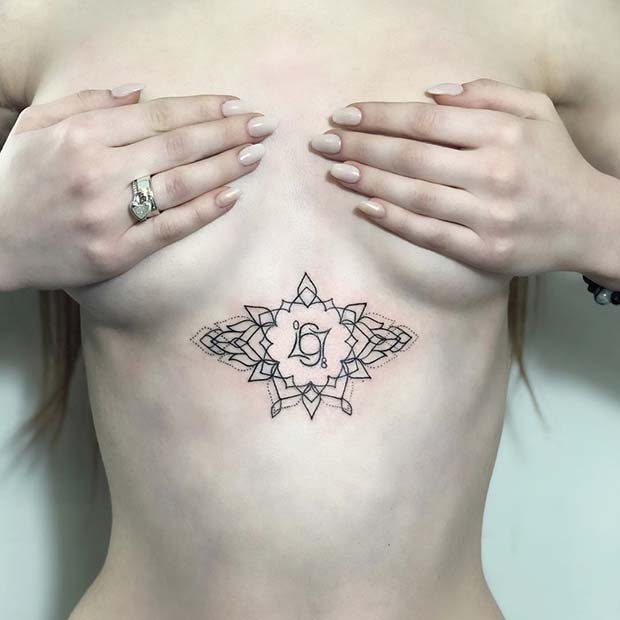 Unique Sternum Tattoo Design
