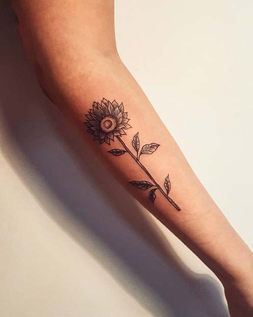 Sunflower Arm Tattoo Idea
