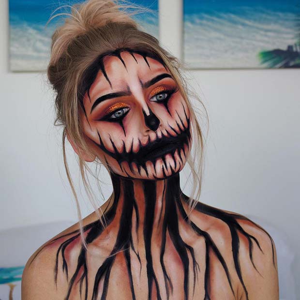  Scary Pumpkin Makeup for Halloween 2018