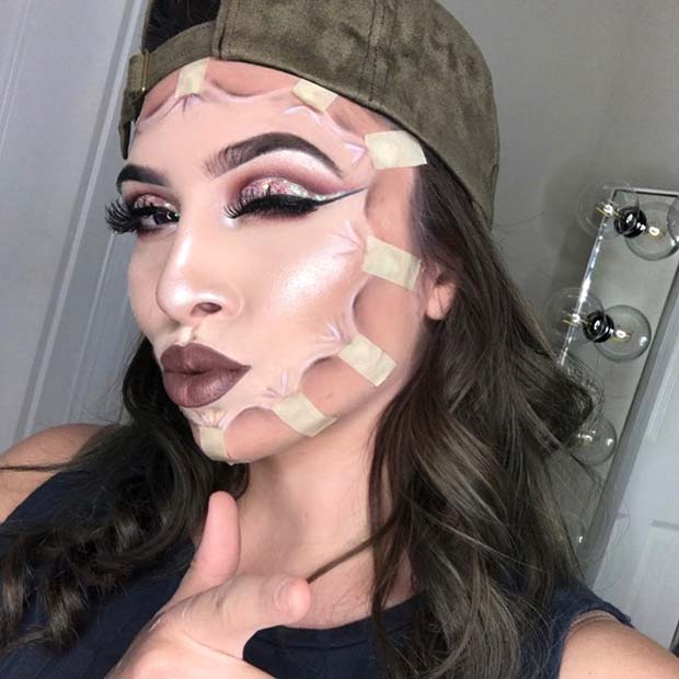 Illusion Halloween Makeup Idea
