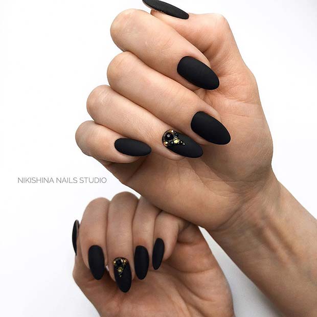 43 Bold And Edgy Matte Black Nail Designs To Spark Your Inspiration Hatinews 