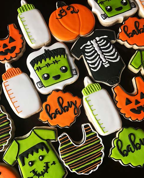 Halloween Theme Baby Shower Cookies