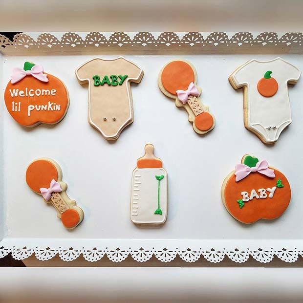 Halloween Baby Shower Cookies 