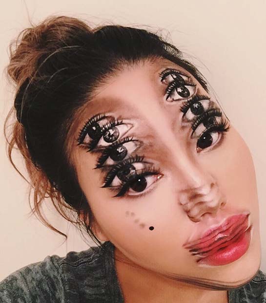 Moving Face Makeup Illusion