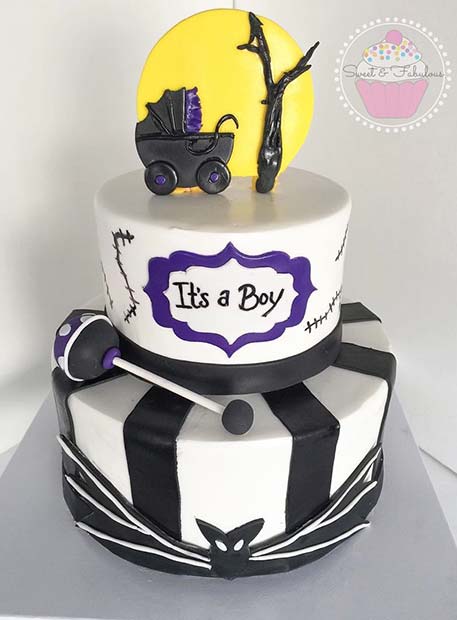 Nightmare Before Christmas Baby Shower Cake Idea