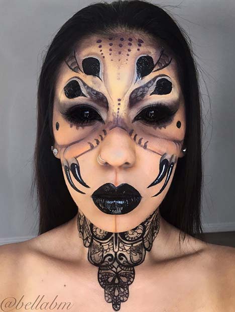 Scary Spider Halloween Makeup