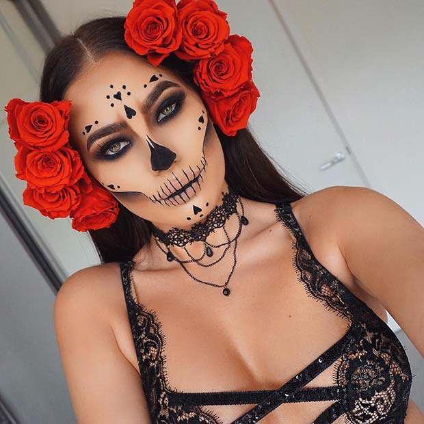 Sugar Skull Makeup for Halloween 