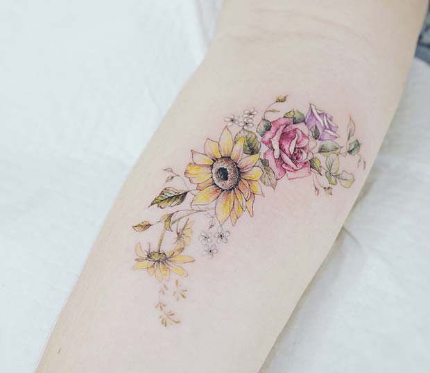 98 Beautiful Flower Tattoos and Meaning  Our Mindful Life