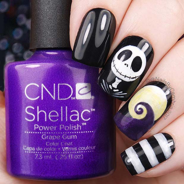The Nightmare Before Christmas NailsÂ 