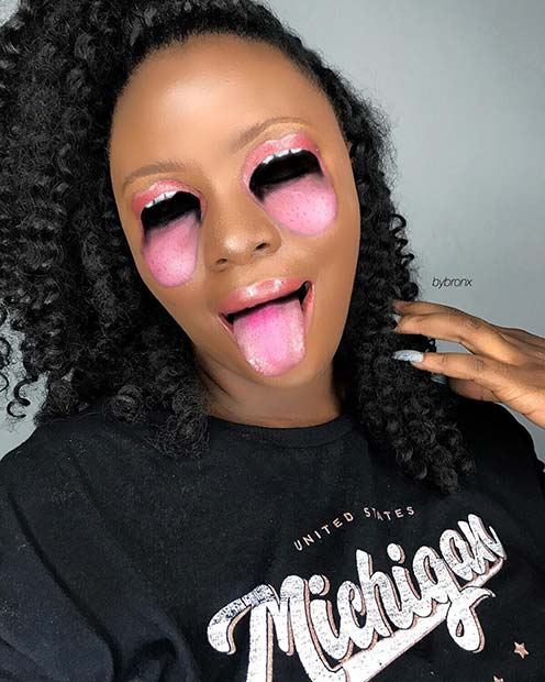 Trippy Eye Illusion Makeup for Halloween 