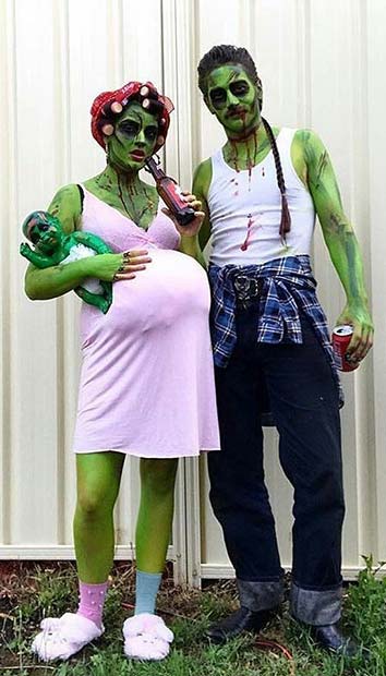 Zombie Trash Family Couples Halloween Costume