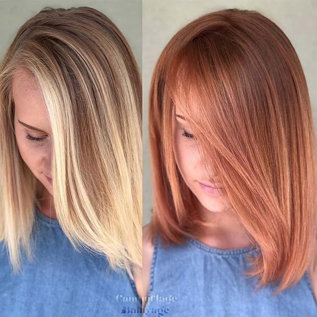 Copper Tone Strawberry Blonde Hair