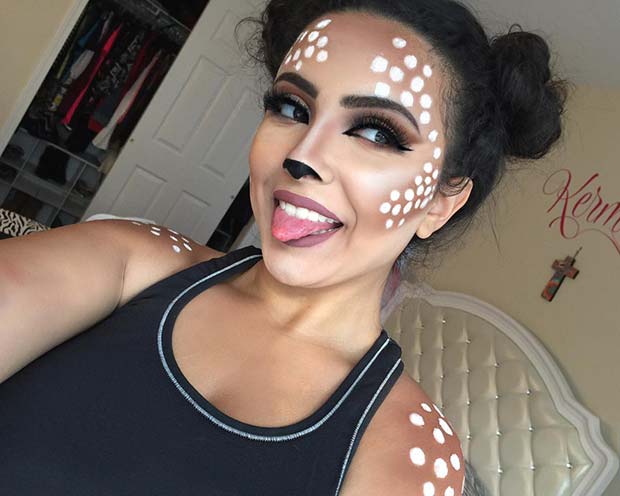 Cute Deer Halloween Makeup