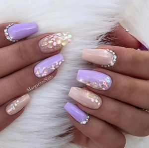 43 Beautiful Nail Art Designs for Coffin Nails - StayGlam - StayGlam