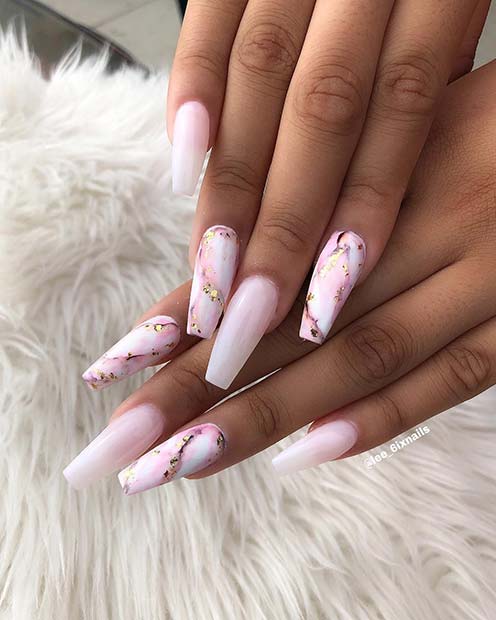 43 Beautiful Nail Art Designs for Coffin Nails - StayGlam