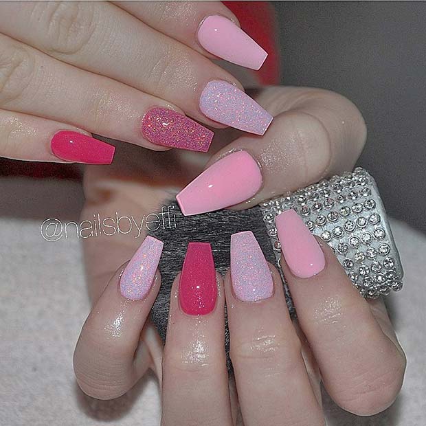 Baby Pink Coffin Nails 