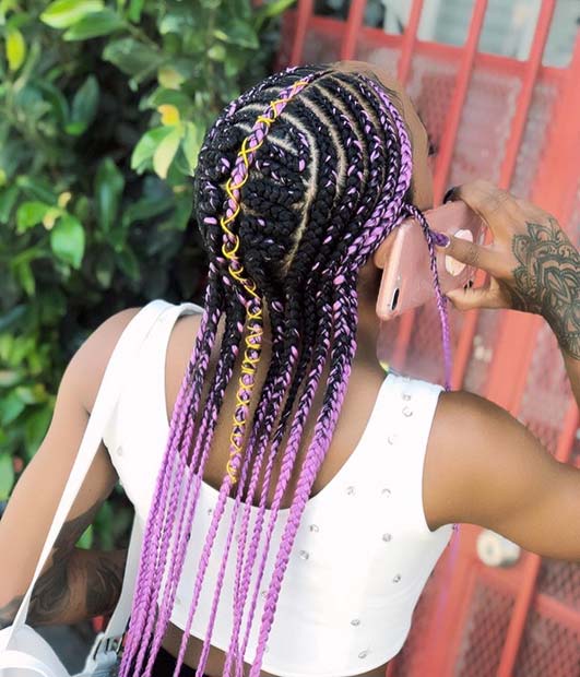 Tribal Ombre Braids with a Unique Pattern 