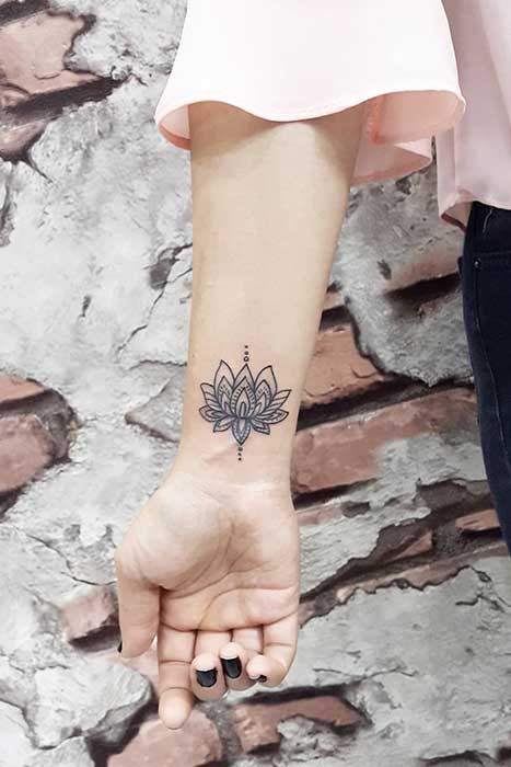 Small Lotus Flower Tattoo Idea