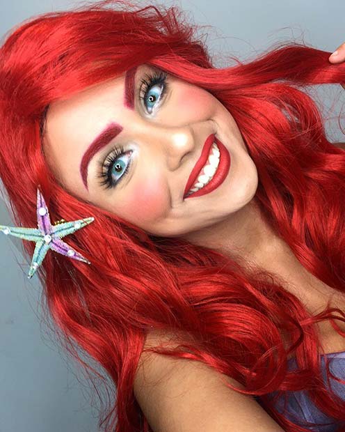 The Little Mermaid - Pretty Halloween Makeup Idea