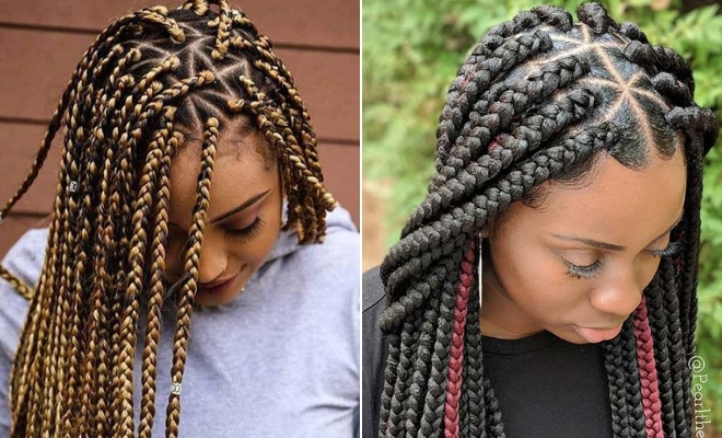 41 Pretty Triangle Braids Hairstyles You Need To See Stayglam