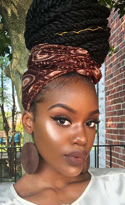 43 Eye-Catching Twist Braids Hairstyles for Black Hair - StayGlam