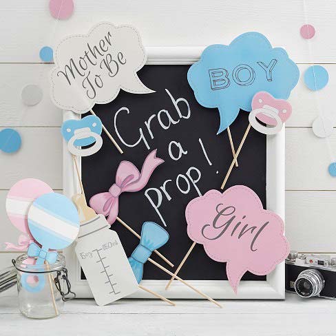 Gender Reveal Photo Booth Props 