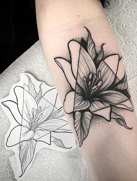 lily flower front arm sleeve tattoo menTikTok Search