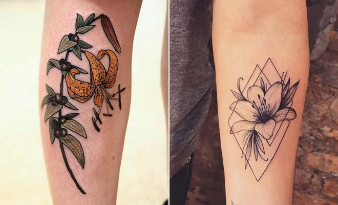 Pretty Lily Tattoo Ideas for Women