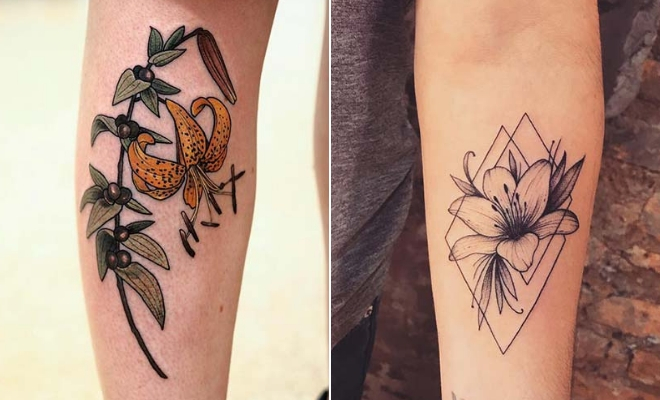 lily flowers tattoos