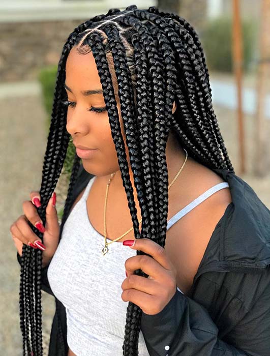 medium box braids hairstyles 25 Crochet Box Braids Hairstyles for Black Women StayGlam