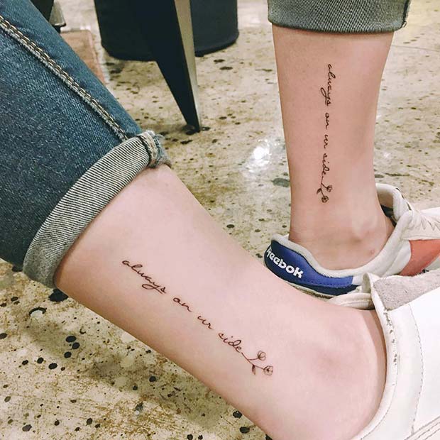 Matching 'Always On Your Side' Tattoos