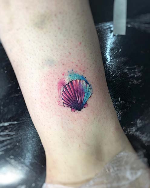 Buy Seashell Outline Temporary Tattoo  Beach Sea Conch Shell Fake Online  in India  Etsy