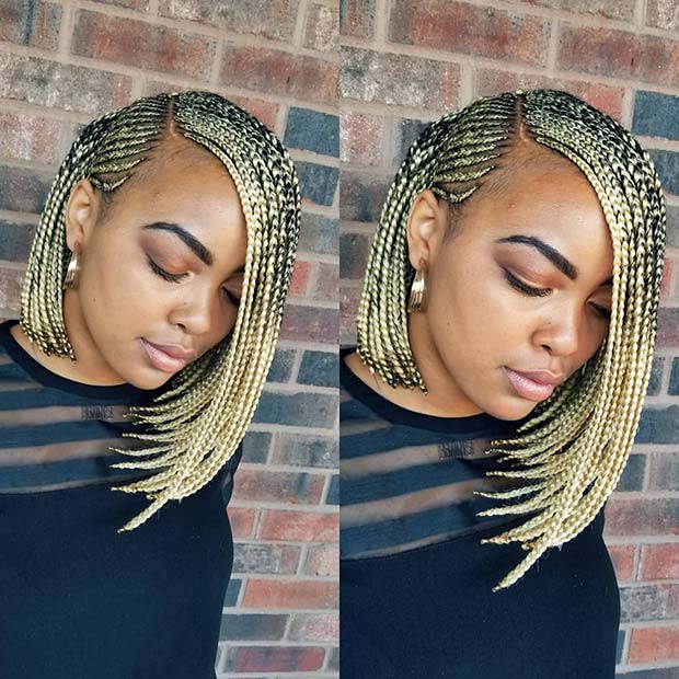 Blonde Braided Bob Idea