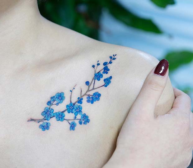 Bold Flower Blossoms Tattoo Idea