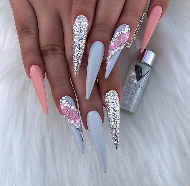 Long and Bold Stiletto Nails