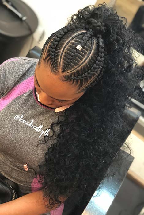 Weave Ponytail Hairstyles With Braids